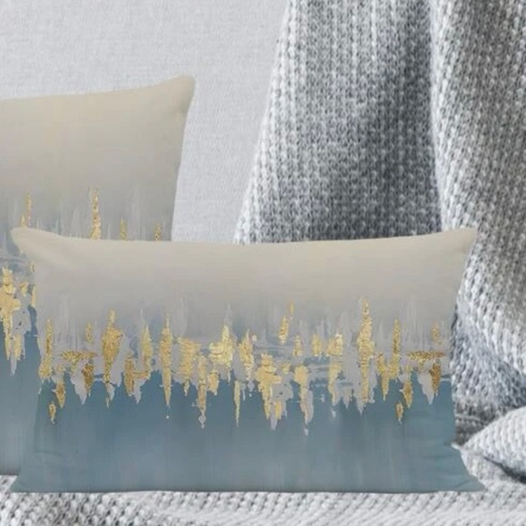 💐🔵Set of 2 - Abstract Pattern Cushion Covers Without Filler - Picture 4 of 10